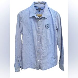 Tommy Hilfiger women's blue button down shirt